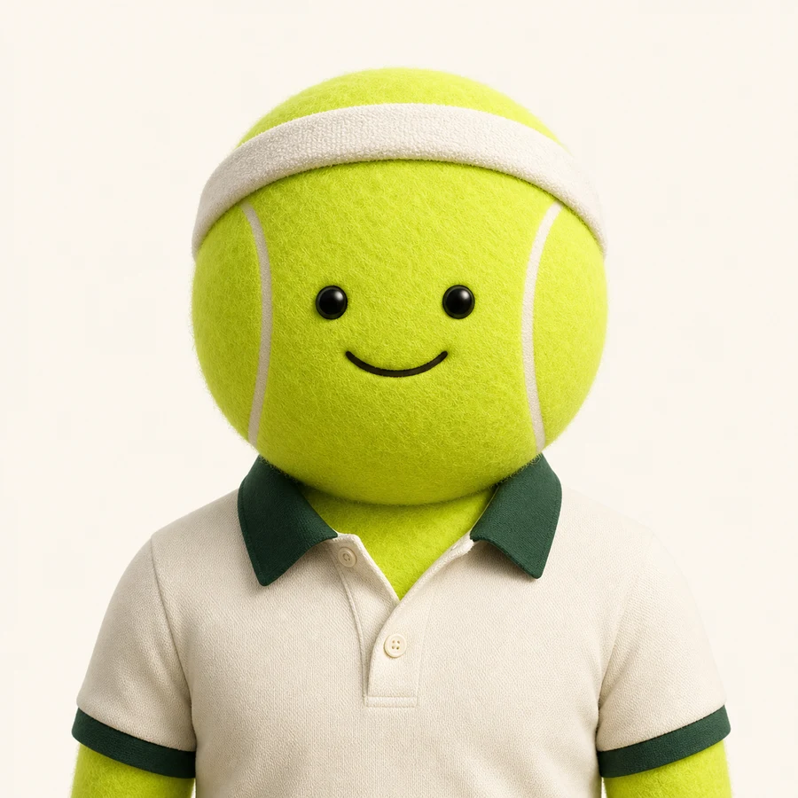 Cross Court tennis matchmaker mascot